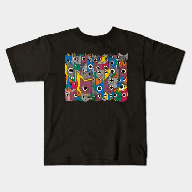 Cats Kids T-Shirt by bulografik